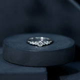 Lab Grown Diamond Minimalist Engagement Ring 925 Sterling Silver