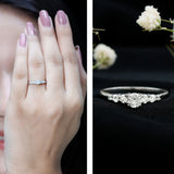Lab Grown Diamond Minimalist Engagement Ring 925 Sterling Silver