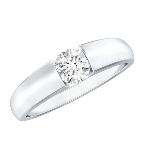 Lab Grown Diamond Promise Band Ring 925 Sterling Silver