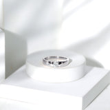 Lab Grown Diamond Promise Band Ring 925 Sterling Silver
