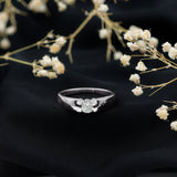Lab Grown Diamond Promise Band Ring 925 Sterling Silver