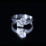 1 Ct Lab Grown Diamond Bridal Ring Set 925 Sterling Silver