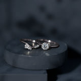 1 Ct Lab Grown Diamond Bridal Ring Set 925 Sterling Silver