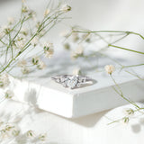 Lab Grown Diamond Heart Engagement Ring 925 Sterling Silver
