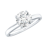 Round Lab Grown Diamond Solitaire Engagement Ring 925 Sterling Silver