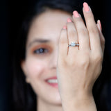 Round Lab Grown Diamond Solitaire Engagement Ring 925 Sterling Silver