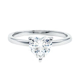 Lab Grown Diamond Heart Shape Engagement Ring 925 Sterling Silver