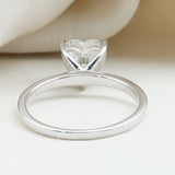 Lab Grown Diamond Heart Shape Engagement Ring 925 Sterling Silver