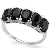 2.88 CARAT GENUINE BLACK SAPPHIRE 925 STERLING SILVER BAND RING