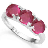 4.15 CARAT AFRICAN RUBY 925 STERLING SILVER BAND RING