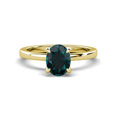 14kt gold London Blue Topaz Ring 6x4 oval