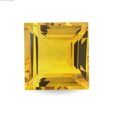 SQUARE CUT 10MM CITRINE CANARY YELLOW AMAZING SPARKLING LOOSE GEMSTONE wholesalekings wholesale silver jewelry