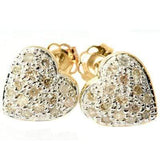 0.15 CT WHITE DIAMOND 10K SOLID YELLOW GOLD EARRINGS - Wholesalekings.com