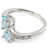 1.00 CT BABY SWISS BLUE TOPAZ & DIAMOND 925 STERLING SILVER RING wholesalekings wholesale silver jewelry