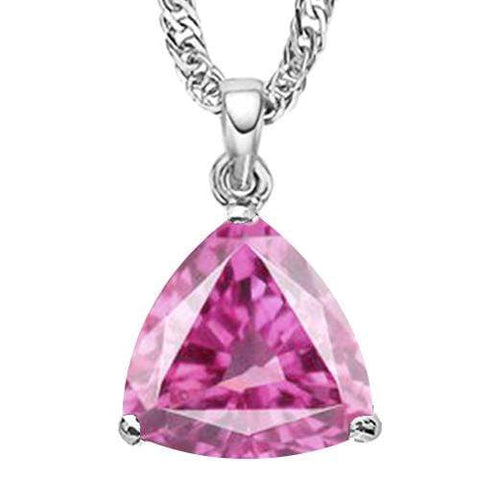 1.00 CT CREATED PINK SAPPHIRE 10KT SOLID GOLD PENDANT wholesalekings wholesale silver jewelry