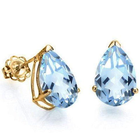 1.57 CT BABY SWISS BLUE TOPAZ 10KT SOLID GOLD EARRINGS STUD wholesalekings wholesale silver jewelry