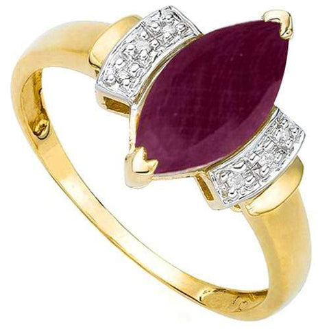 1.6 CT RUBY & DIAMOND 10KT SOLID GOLD RING wholesalekings wholesale silver jewelry