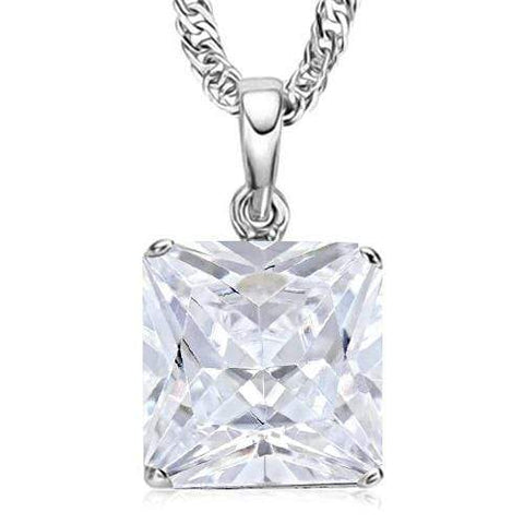 1.83 CT CREATED WHITE SAPPHIRE 10KT SOLID GOLD PENDANT wholesalekings wholesale silver jewelry