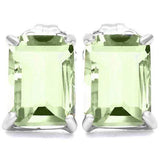 1.90 CT GREEN AMETHYST 925 STERLING SILVER EARRINGS STUD wholesalekings wholesale silver jewelry