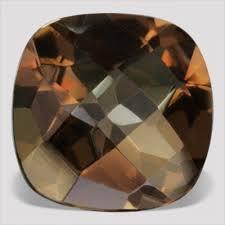 12MM   CUSHION (CHECKERBOARD) SMOKEY TOPAZ LOOSE GEMSTONE - Wholesalekings.com