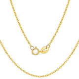 18 INCHES 18KT SOLID YELLOW GOLD CABLE NECKLACE wholesalekings wholesale silver jewelry