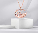 18K Gold Onyx Swan Pendant wholesalekings wholesale silver jewelry