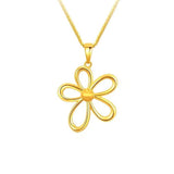 18K Gold Plain Gesang Flower Pendant wholesalekings wholesale silver jewelry