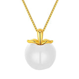 18k Gold Red Onyx Apple Pendant wholesalekings wholesale silver jewelry