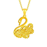 18K Gold Swan Pendant wholesalekings wholesale silver jewelry