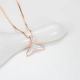 18k Rose Gold White Shell Pendant wholesalekings wholesale silver jewelry