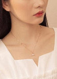 18k Rose Gold White Shell Pendant wholesalekings wholesale silver jewelry