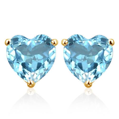 10KT Wht offers Gold 6mm Blue Swiss Studs