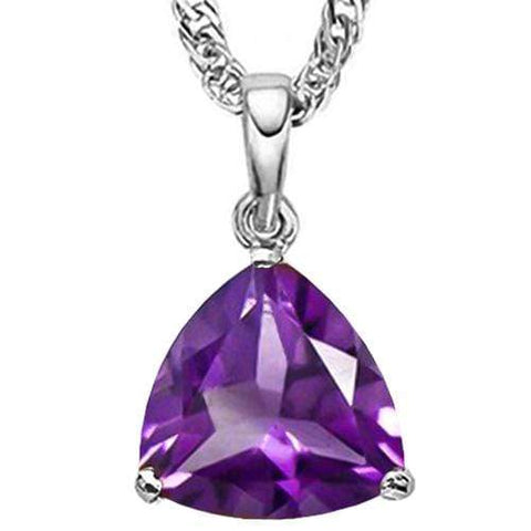 2/3 CT AMETHYST 10KT SOLID GOLD PENDANT - Wholesalekings.com