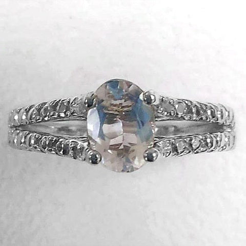 2/3 CT AQUAMARINE & DIAMOND 925 STERLING SILVER RING wholesalekings wholesale silver jewelry