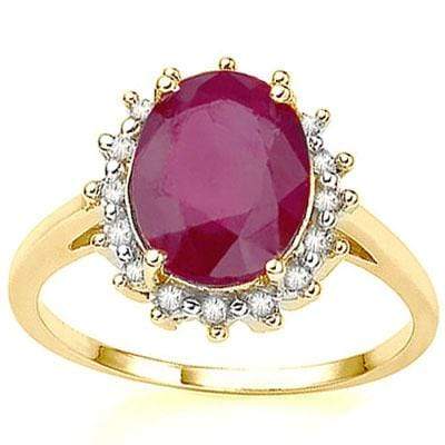 2.3 CT RUBY & DIAMOND 10KT SOLID GOLD RING wholesalekings wholesale silver jewelry