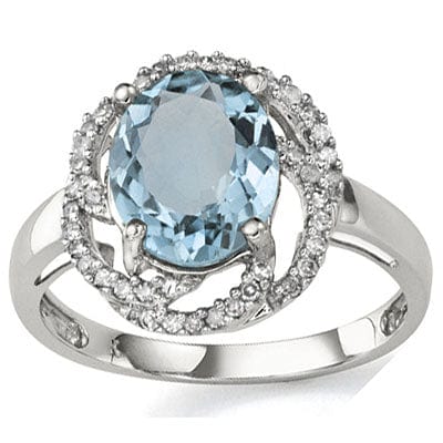 2.39 CT BABY SWISS BLUE TOPAZ & DIAMOND 925 STERLING SILVER RING wholesalekings wholesale silver jewelry
