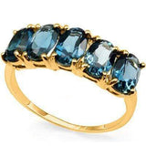 2.80 CARAT LONDON BLUE TOPAZ 10K SOLID GOLD BAND RING wholesalekings wholesale silver jewelry
