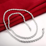 20" Silver plated Italian Necklace Chain - Wholesalekings.com