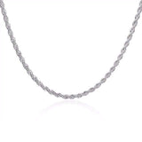 20" Silver plated Italian Necklace Chain - Wholesalekings.com