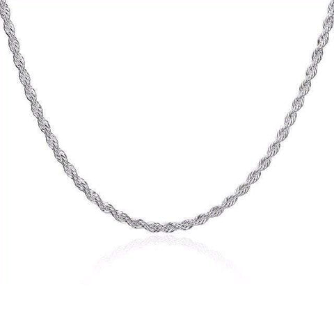 24 inches Italian silver plated Necklace Chain - Wholesalekings.com
