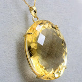 25.70 CT CITRINE 10KT SOLID GOLD PENDANT wholesalekings wholesale silver jewelry