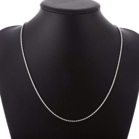 2mm 20 inches silver plated Italian Necklace Chain - Wholesalekings.com