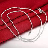 2mm 20 inches silver plated Italian Necklace Chain - Wholesalekings.com