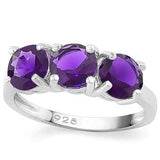 3 CARAT CREATED AMETHYST   925 STERLING SILVER RING - Wholesalekings.com