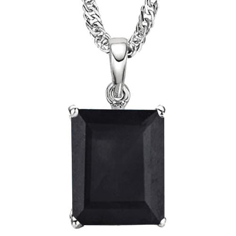 4/5 CT GENUINE BLACK SAPPHIRE 10KT SOLID GOLD PENDANT wholesalekings wholesale silver jewelry