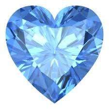 4MM  HEART BLUE TOPAZ  LOOSE GEMSTONE - Wholesalekings.com