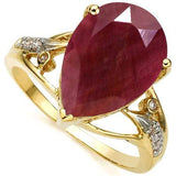 6.0 CT RUBY & DIAMOND 10KT SOLID GOLD RING wholesalekings wholesale silver jewelry