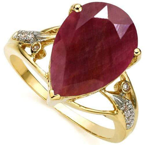 6.0 CT RUBY & DIAMOND 10KT SOLID GOLD RING wholesalekings wholesale silver jewelry