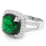 6 2/5 CARAT CREATED EMERALD & 1/2 CARAT CREATED WHITE SAPPHIRE 925 STERLING SILV - Wholesalekings.com