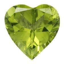 6MM HEART  PERIDOT  LOOSE GEMSTONE - Wholesalekings.com